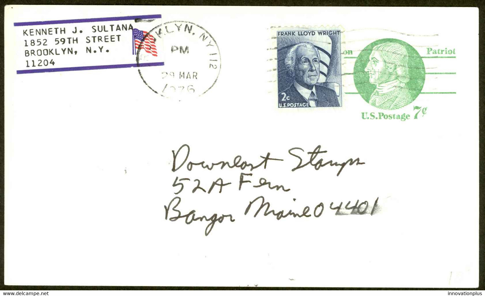 USA Sc# UX68 Used Postal Card 1975 12c Charles Thomson - 1961-80