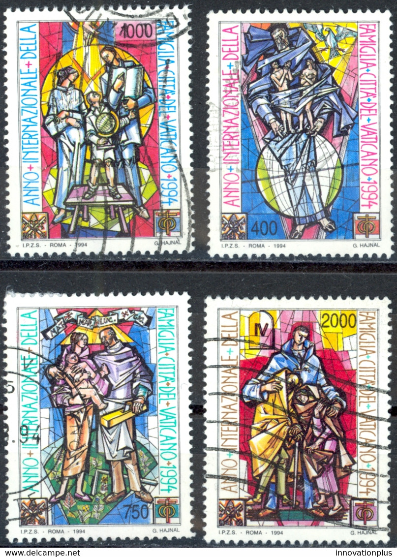 Vatican Sc# 955-958 Used (a) 1994 Stained Glass - Usati