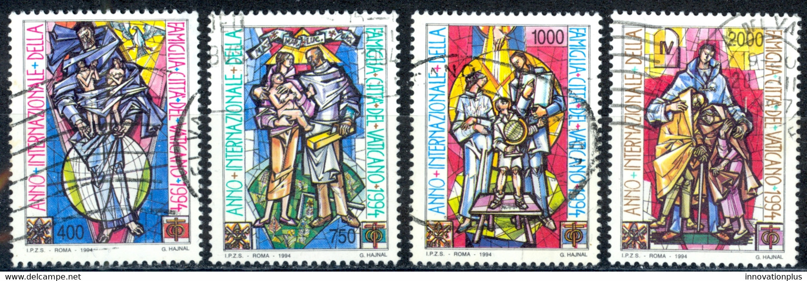 Vatican Sc# 955-958 Used (c) 1994 Stained Glass - Used Stamps