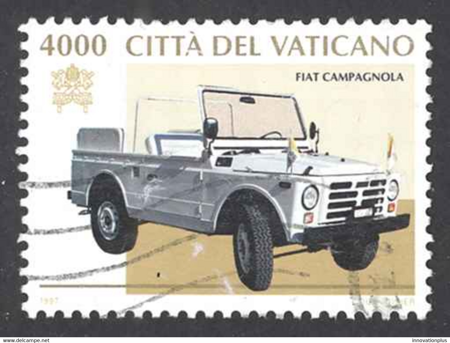 Vatican Sc# 1037 Used (a) 1997 Carriages & Automobiles - Oblitérés