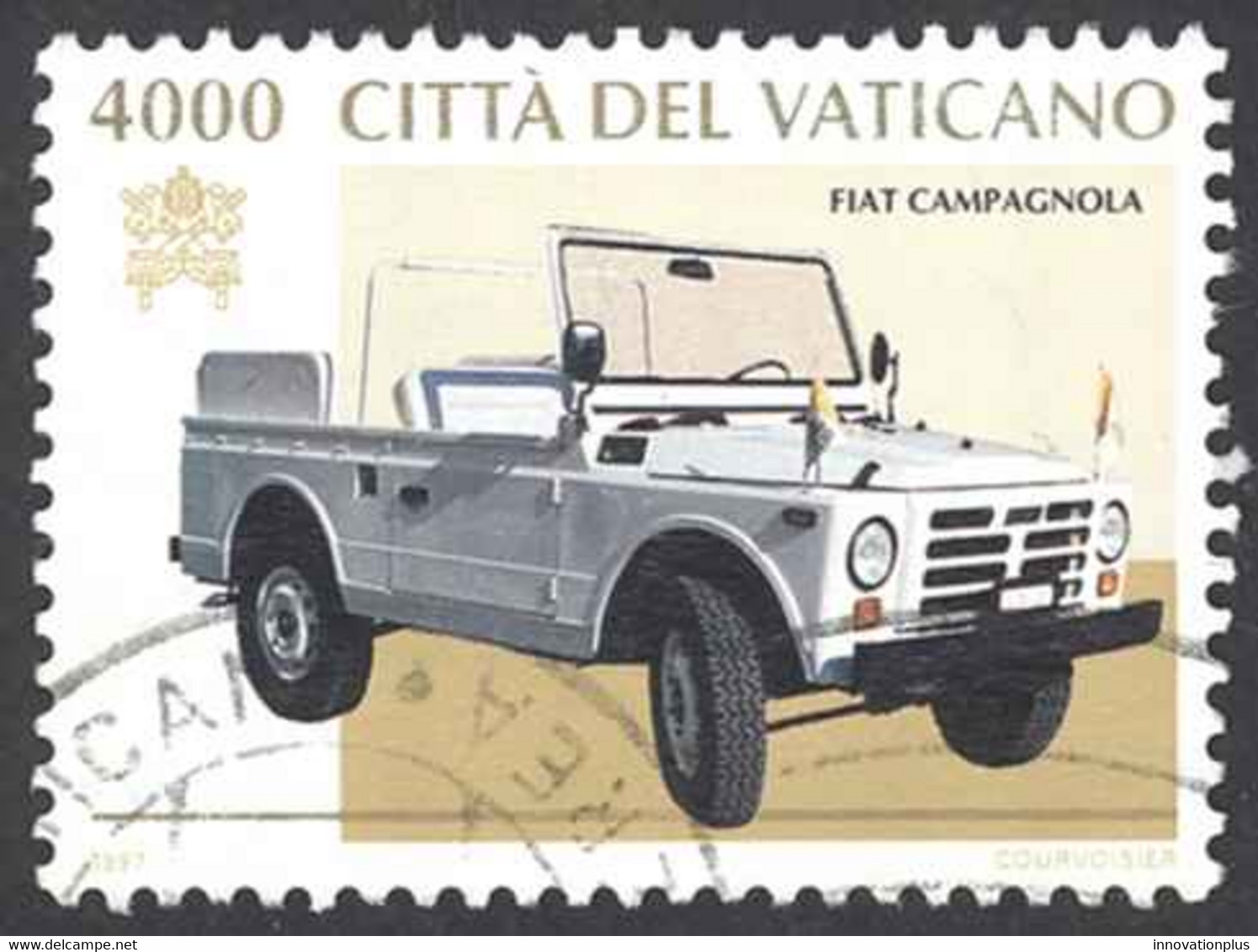 Vatican Sc# 1037 Used (b) 1997 Carriages & Automobiles - Gebruikt
