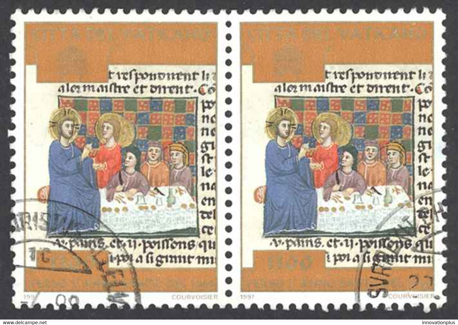 Vatican Sc# 1054 Used Pair 1997 1300l Illustrations Of Christ's Miracles - Used Stamps