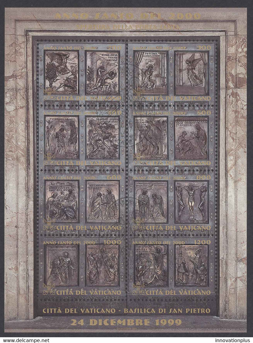 Vatican Sc# 1136 FD Cancel Souvenir Sheet 1999 11.24 Holy Door - Usati