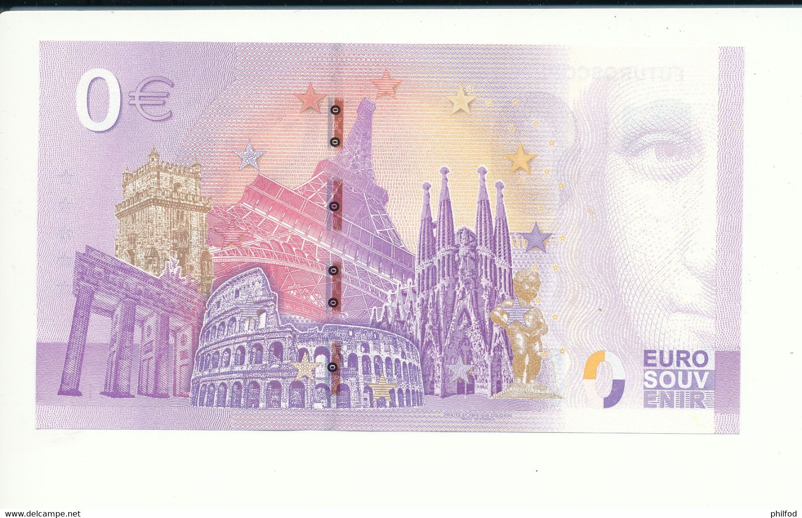 Billet Touristique  0 Euro  - FUTUROSCOPE  - UECP - 2020-5 - ANNIV - N° 8019 - Billet épuisé - Autres & Non Classés