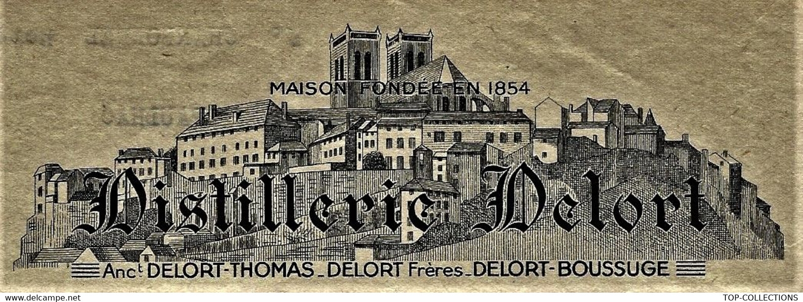 1949 ENTETE DISTILLERIE Delort Fondée En 1854 à Saint Flour Cantal Pour Charbonnel à Paulhac Haute Loire V.HISTORIQUE - 1900 – 1949