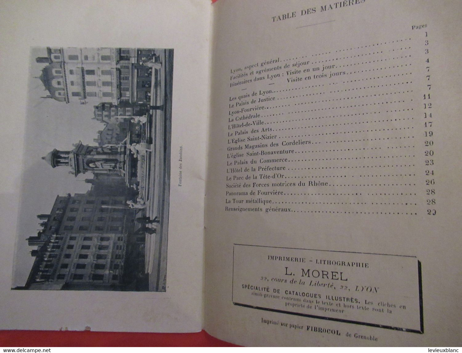 Guide indispensable à l'Etranger de passage à LYON/Principales curiosités de Lyon/ entre 1895/1905         PGC461