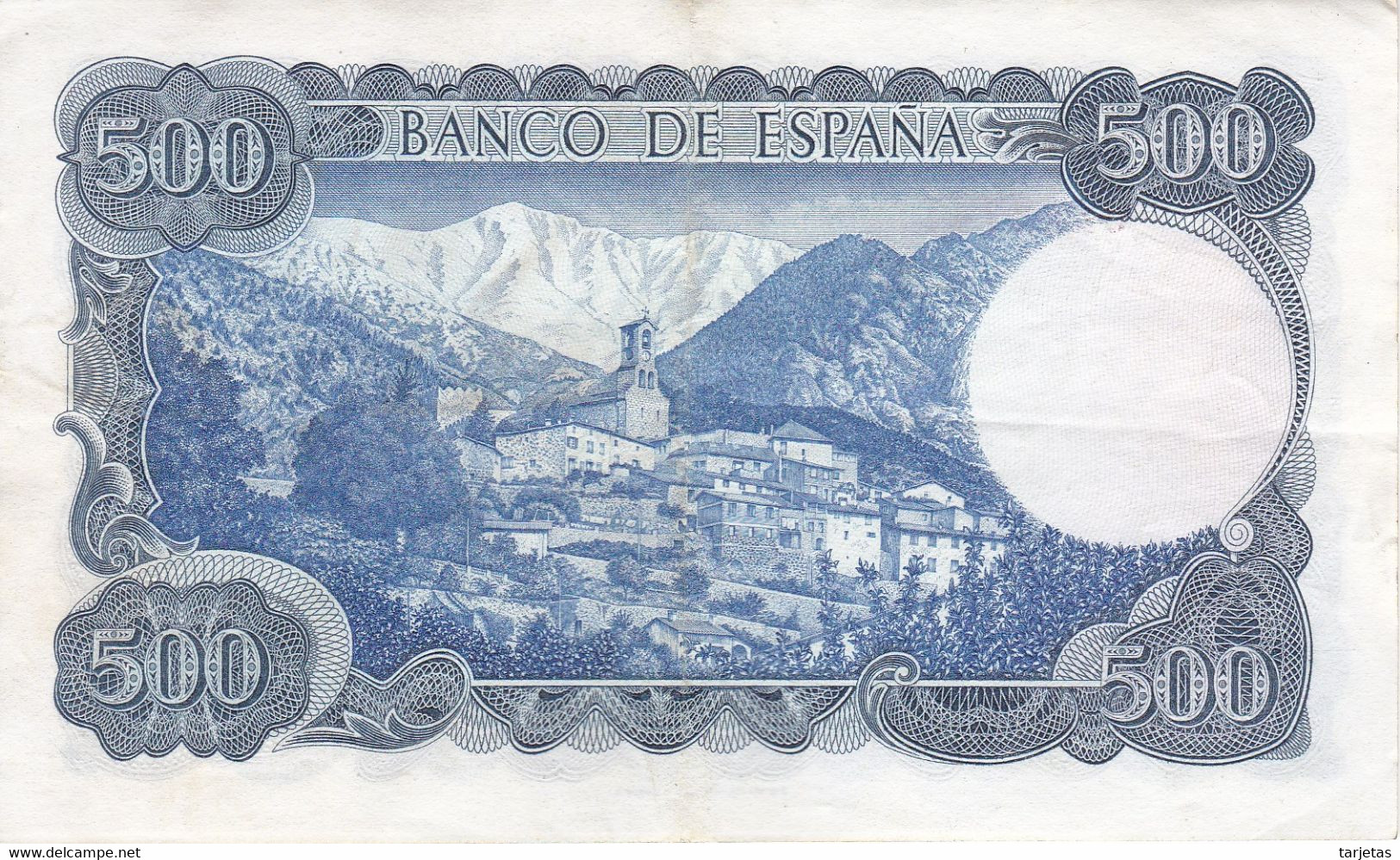 BILLETE DE ESPAÑA DE 500 PTAS DEL 23/07/1971 SIN SERIE EN CALIDAD MBC (VF) (JACINTO VERDAGUER) - 500 Pesetas