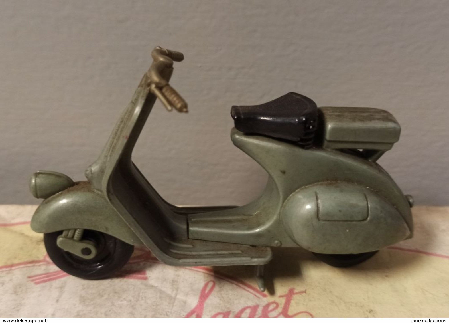 BS SCOOTER VESPA ACMA 1947 PLASTIQUE GRIS VERT Beuzen & Sordet Pas Minialuxe Norev Cle Dinky Cij - Comme Neuf Vintage ! - Moto