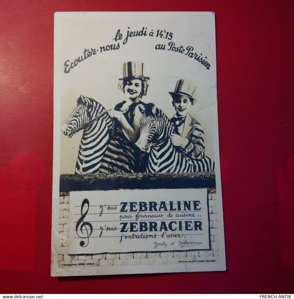 PUB ZEBRALINE ZEBRACIER POUR FOURNEAUX DE CUISINE - Advertising