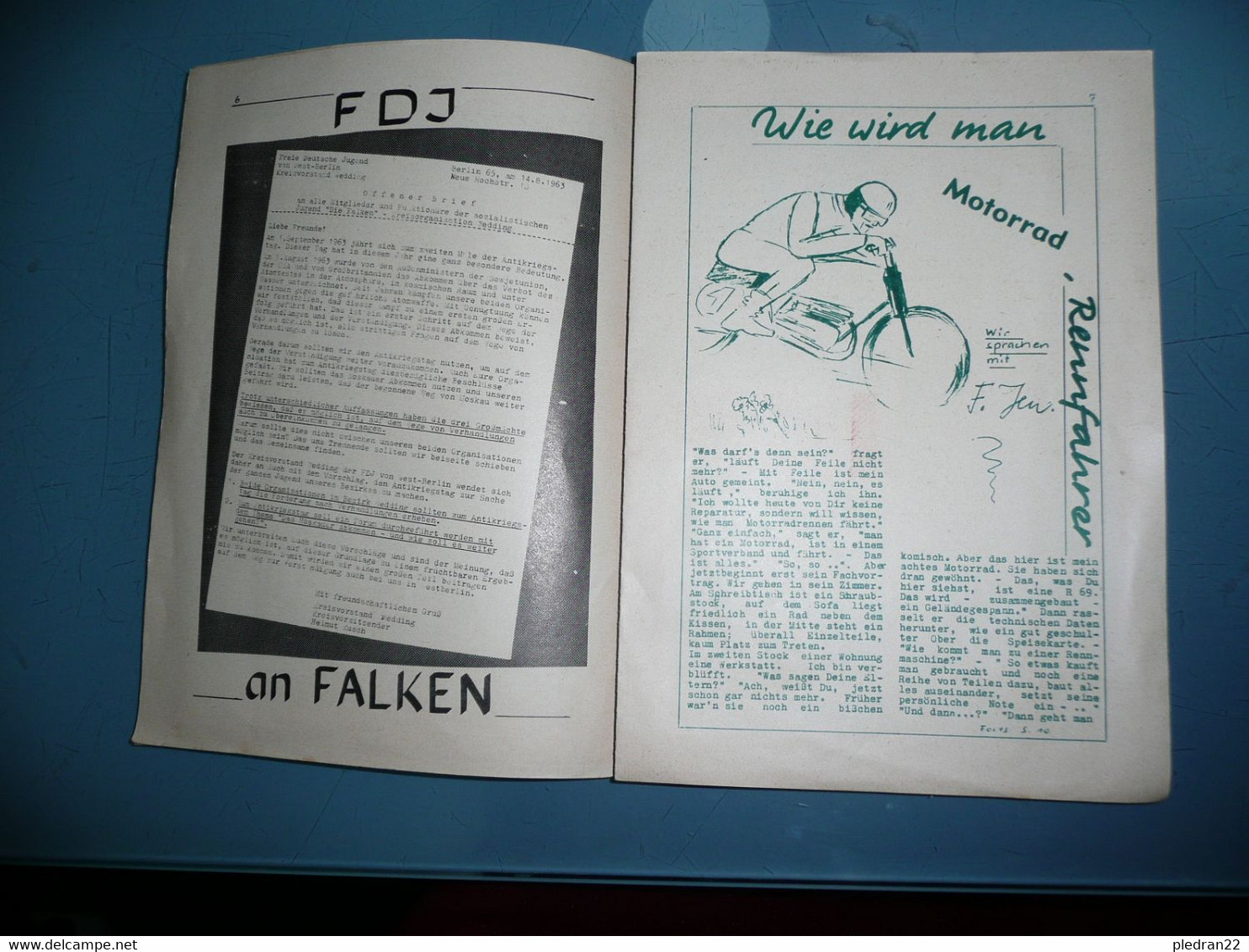 REVUE SIGNAL 1. SEPT. ANTIKRIEGSTAG 1963 ALLEMAGNE DE L'EST BERLIN 65 NEUE HOCHSTR. 10 HAUSDRUCK - Política Contemporánea