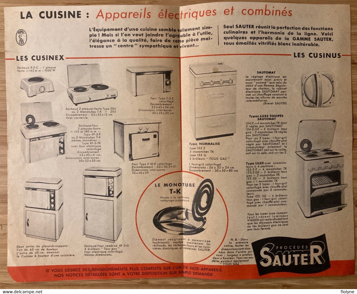 SAUTER - Document Ancien Pub Publicité Illustré De La Marque - Electro Menager - Werbepostkarten