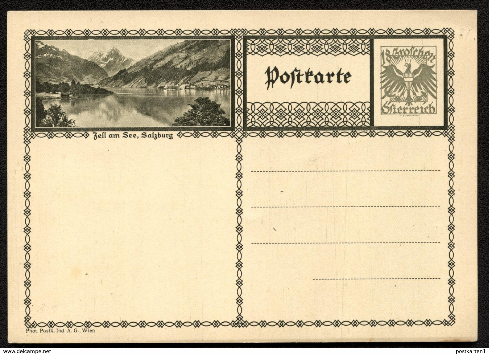 Bild-Postkarte P279c-12 ZELL AM SEE Postfrisch 1930 Kat.6,50 € - Cartes Postales