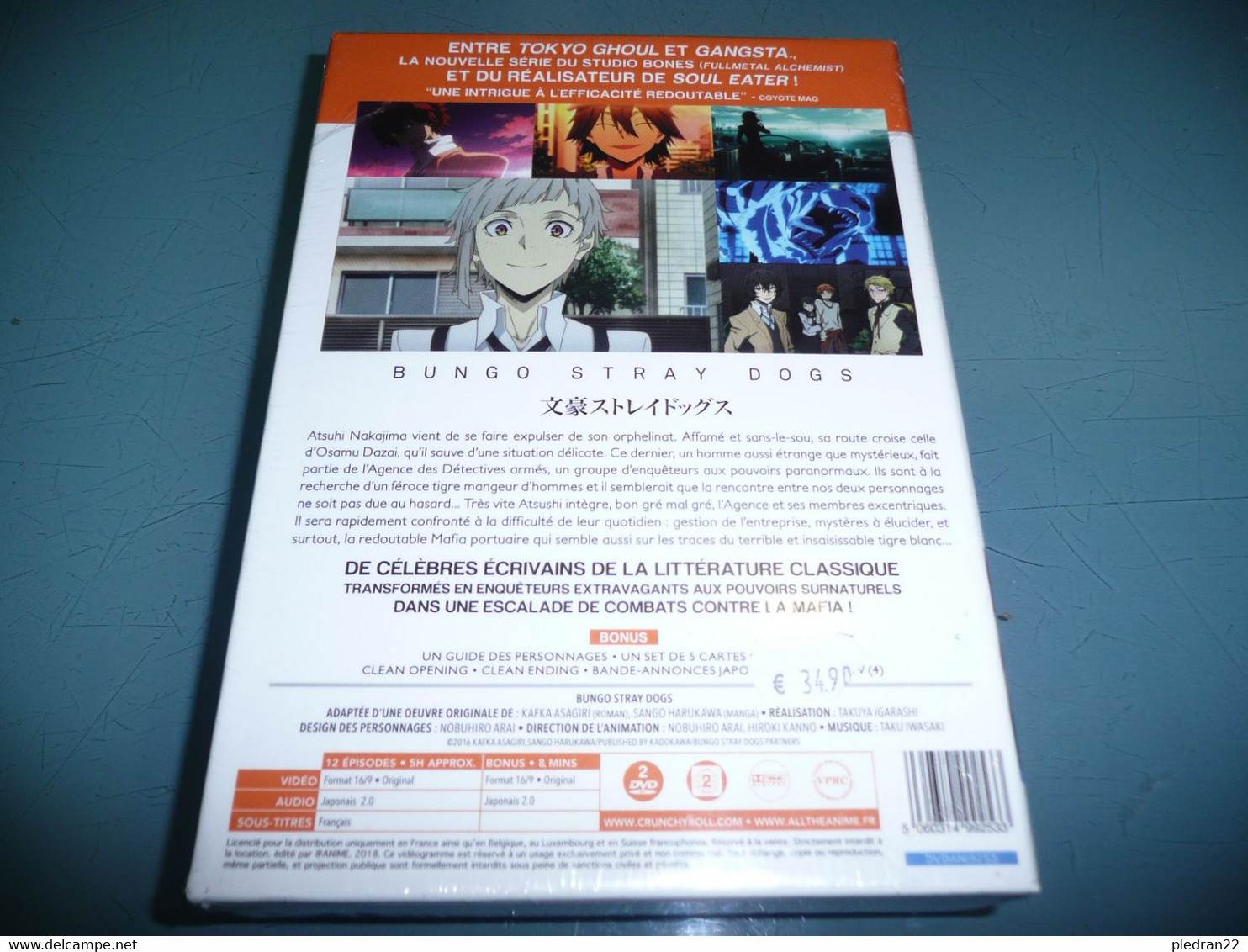 MANGA BUNGO STRAY DOGS 2 DVD + BONUS INTEGRAL 12 EPISODES SAISON 1 NEUF SOUS BLISTER JAMAIS OUVERT JAPONAIS 2018 - Animatie