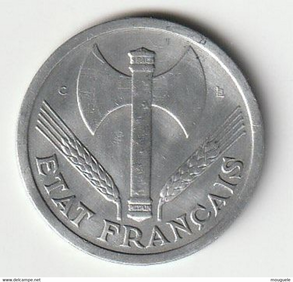 Magnifique 2franc  état Français Alu.  1944C - 2 Francs