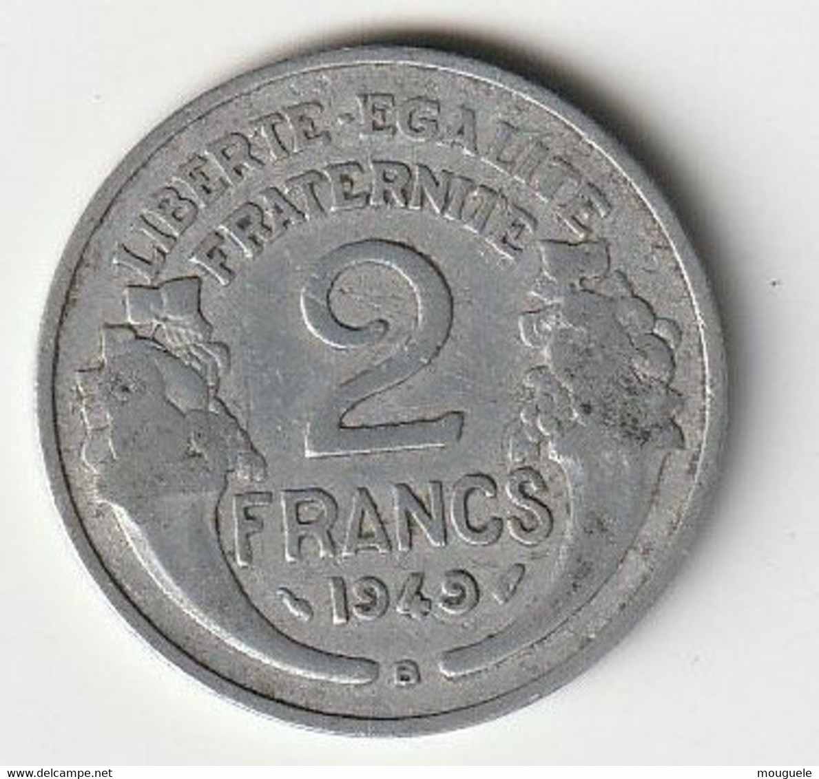 2 Francs Morlon Alu.  1944+ 1946B+ 1948B+1949B+ 1950 - 2 Francs