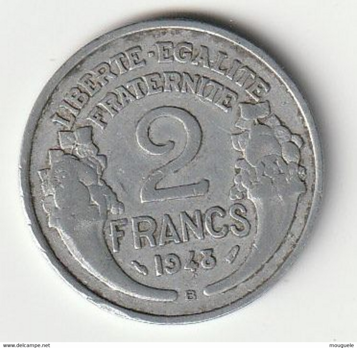 2 Francs Morlon Alu.  1944+ 1946B+ 1948B+1949B+ 1950 - 2 Francs