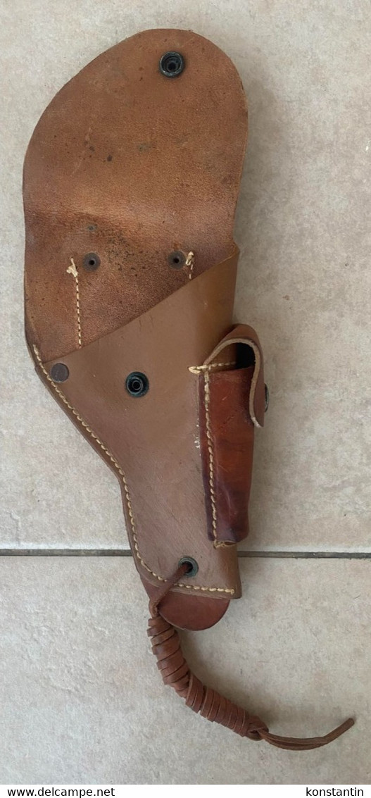 LEATHER HOLSTER ETUI UNKNOWN ARMY MANUFACTURER Maybe For A Small COLT Pistol 1907 - Armes Neutralisées