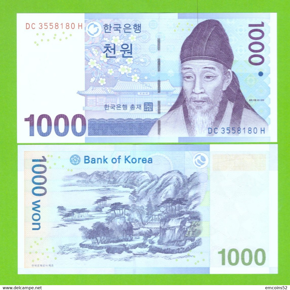 KOREA SOUTH 1000 WON 2007  P-54 UNC - Korea, South