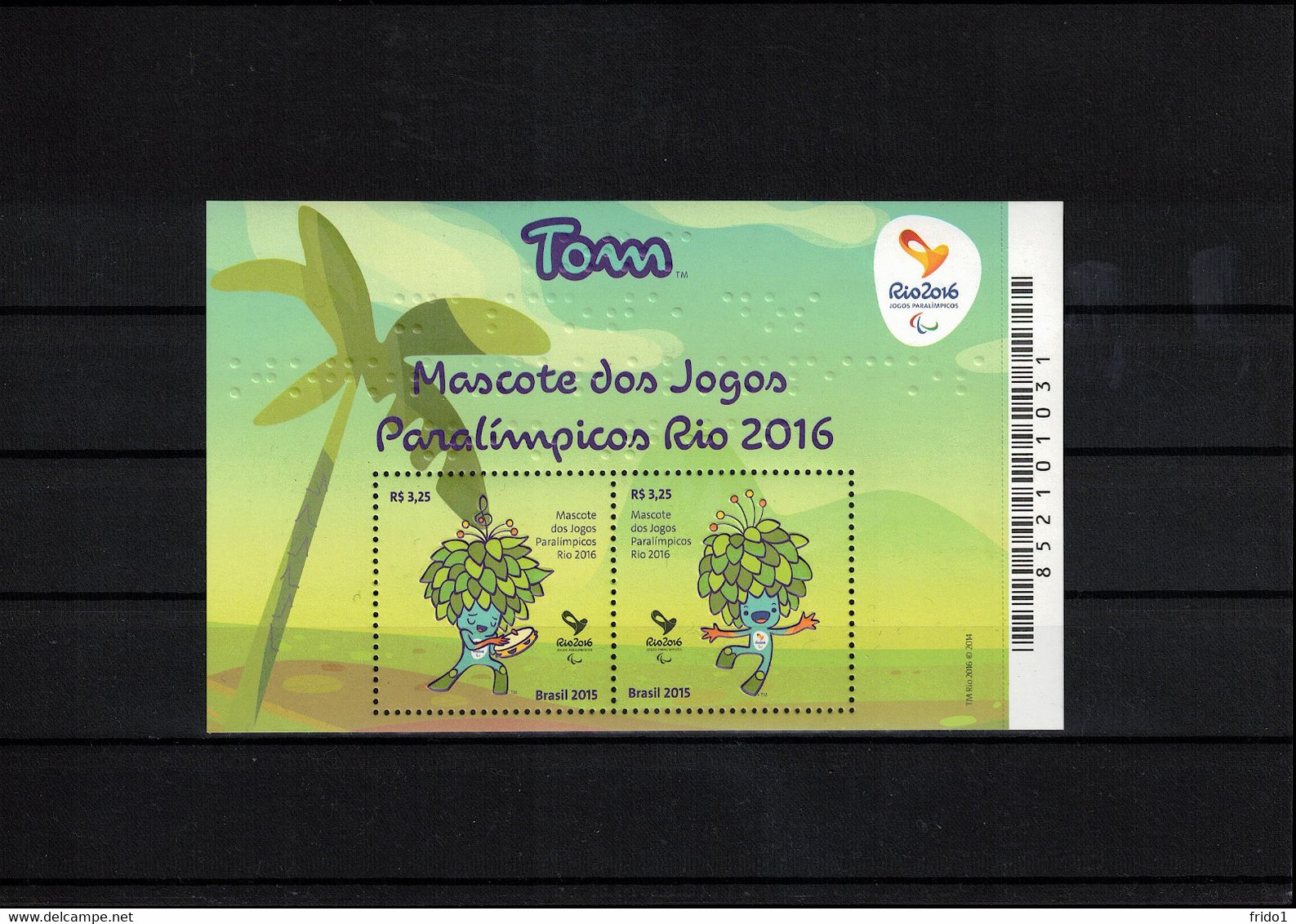 Brazil 2015 Paralympic Games Rio De Janeiro Paralympic Mascots Block Postfrisch / MNH - Estate 2016: Rio De Janeiro