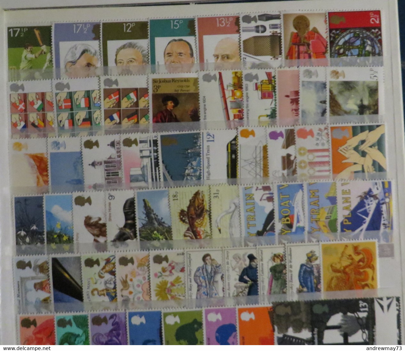 UNITED KINGDOM- NICE MNH SELECTION- 310 DIFFERENT SINGLE STAMP UP TO 20 £