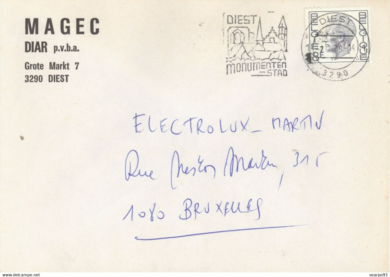 BELGIUM. POSTMARK. DIEST - Otros & Sin Clasificación