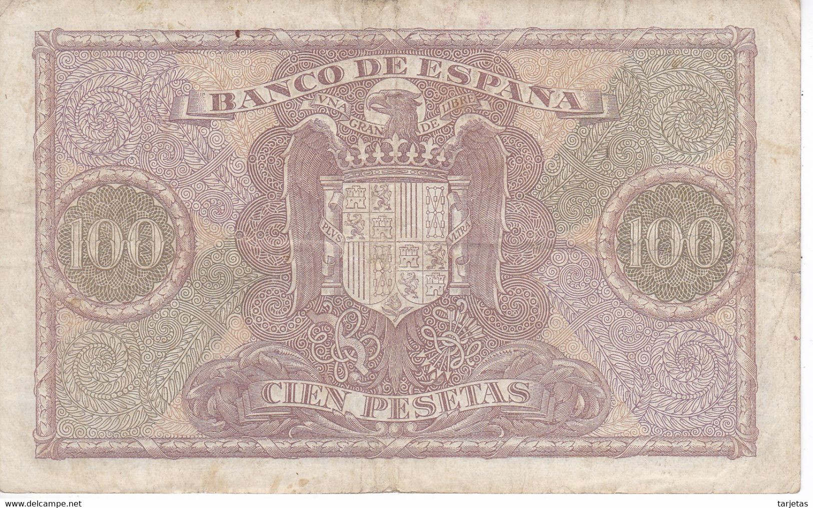 BILLETE DE ESPAÑA DE 100 PTAS DEL 9/01/1940 SERIE H  (BANKNOTE) CRISTOBAL COLON - 100 Peseten