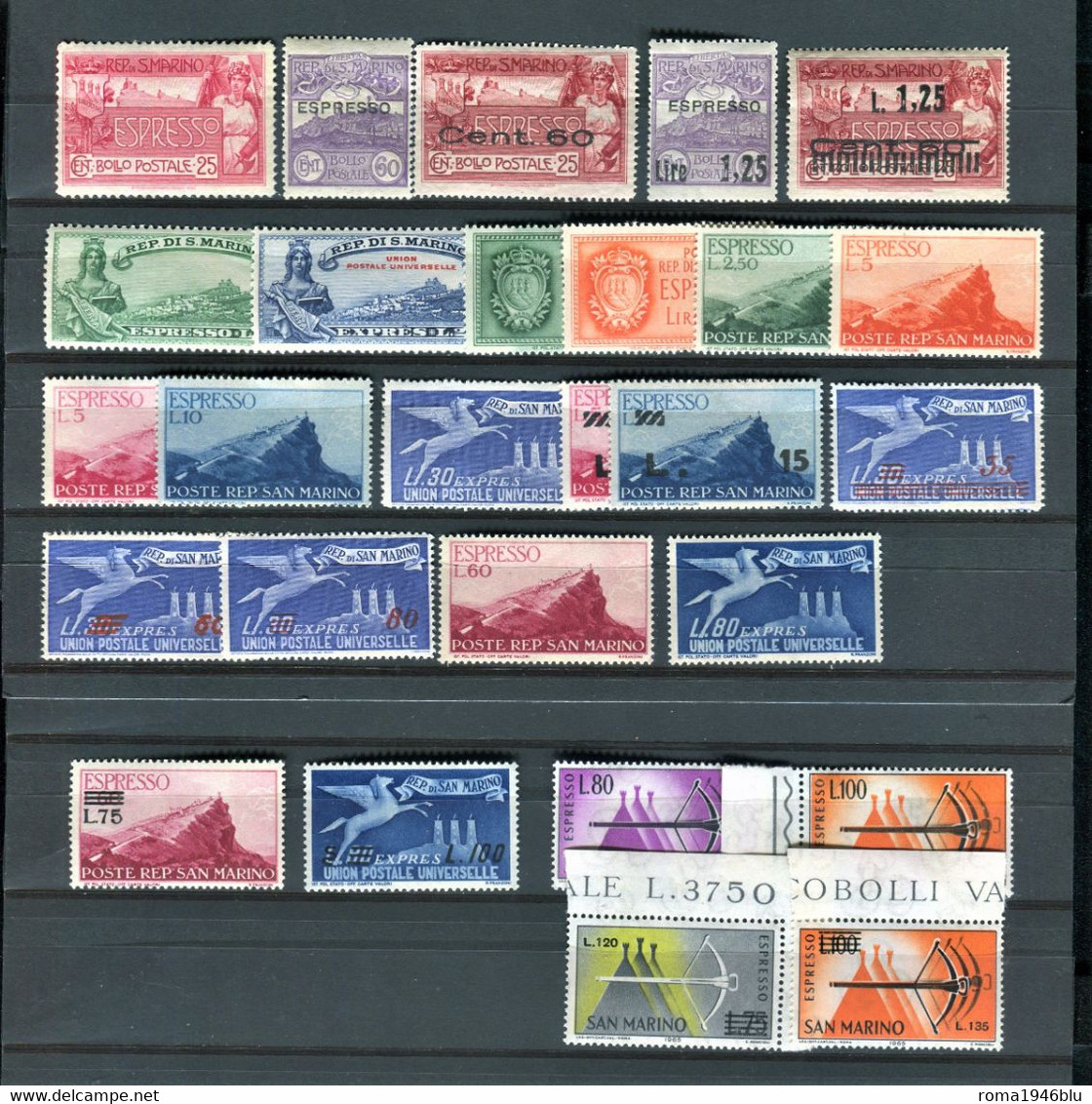 SAN MARINO 1907/66 ESPRESSI CPL. 27 V. ** MNH - Express Letter Stamps