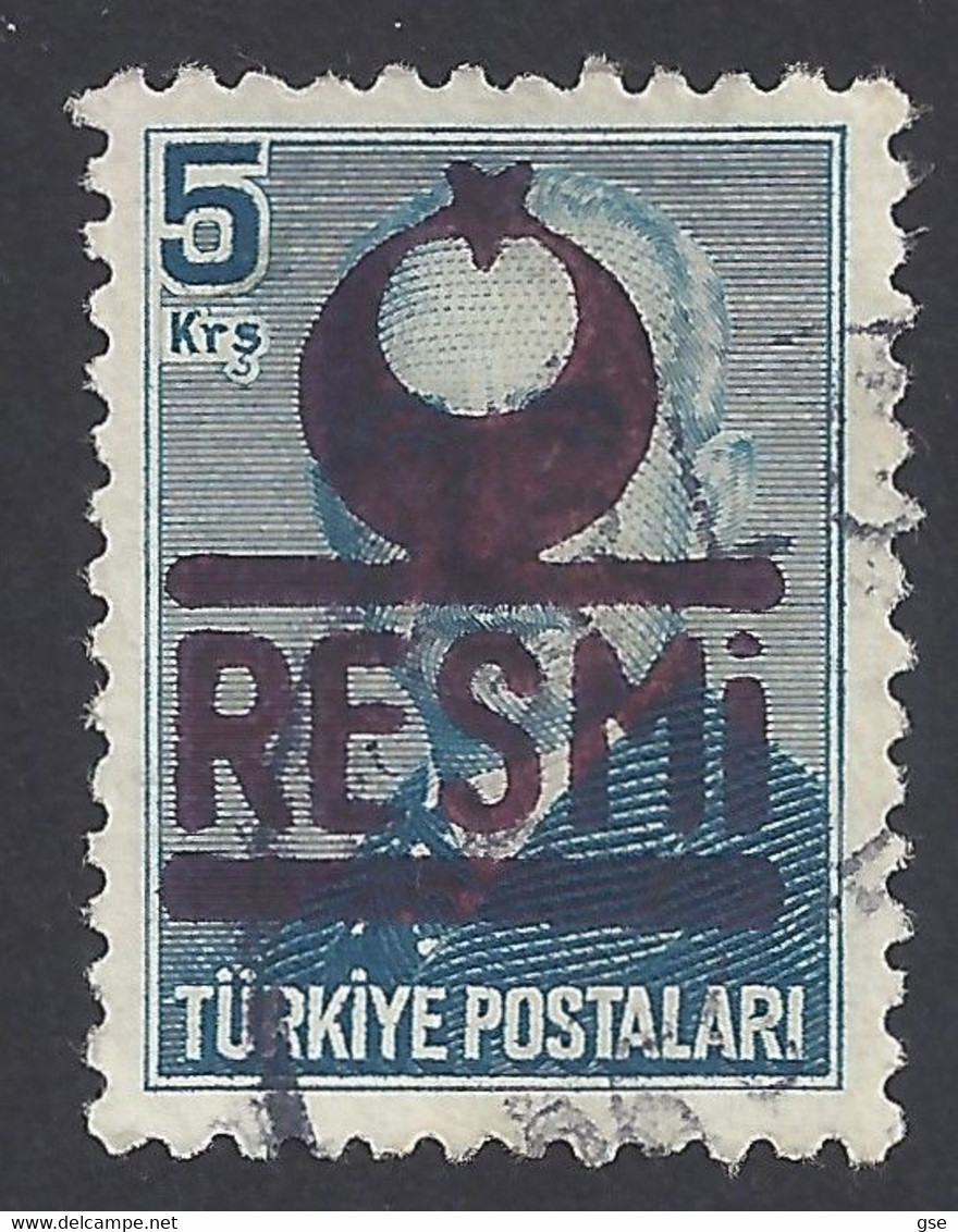 TURCHIA 1953 - Yvert S19° - Soprastampato | - Timbres De Service