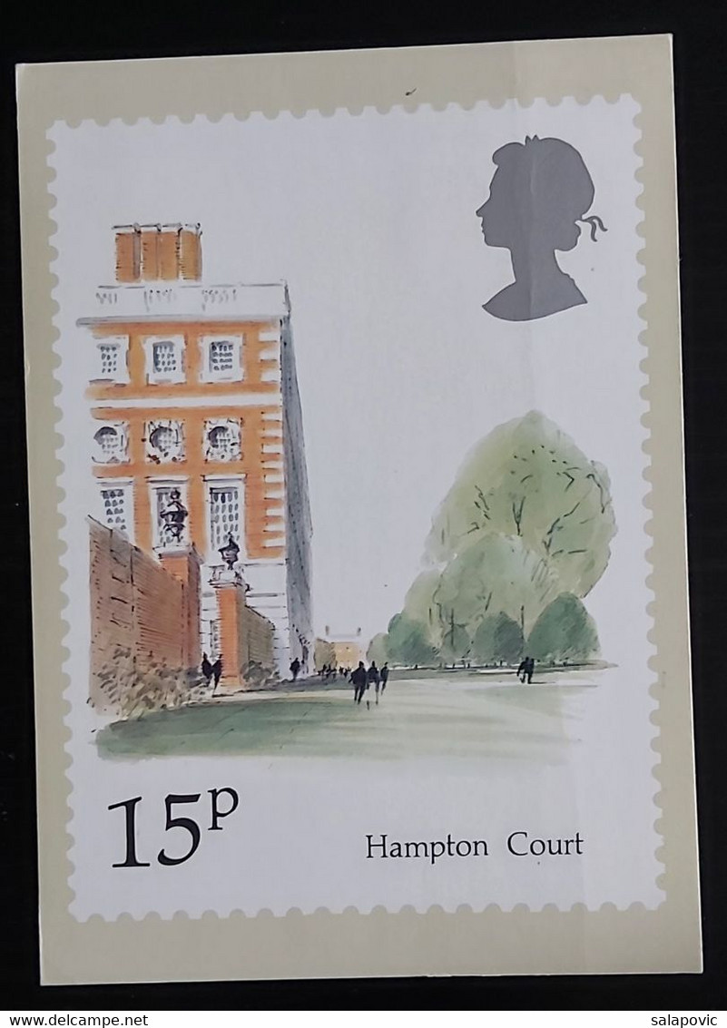 Great Britain 1980  15p Hampton Court Maximum Card  FDC  4/7 - Maximum Cards