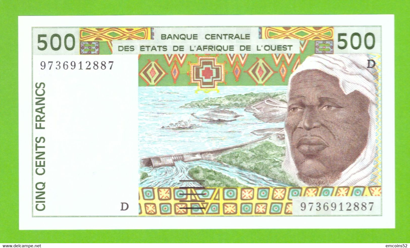 MALI W.A.S. 500 FRANCS 1997  P-410Dg   UNC - Malí