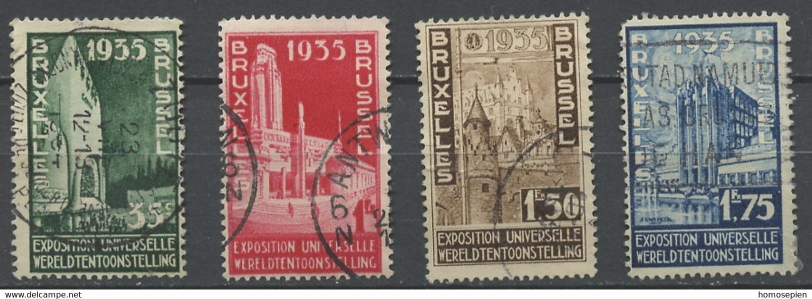 EU Bruxelles - Belgique - Belgium - Belgien 1934 Y&T N°386 à 389 - Michel N°378 à 381 (o) - 1935 – Bruxelles (Belgio)