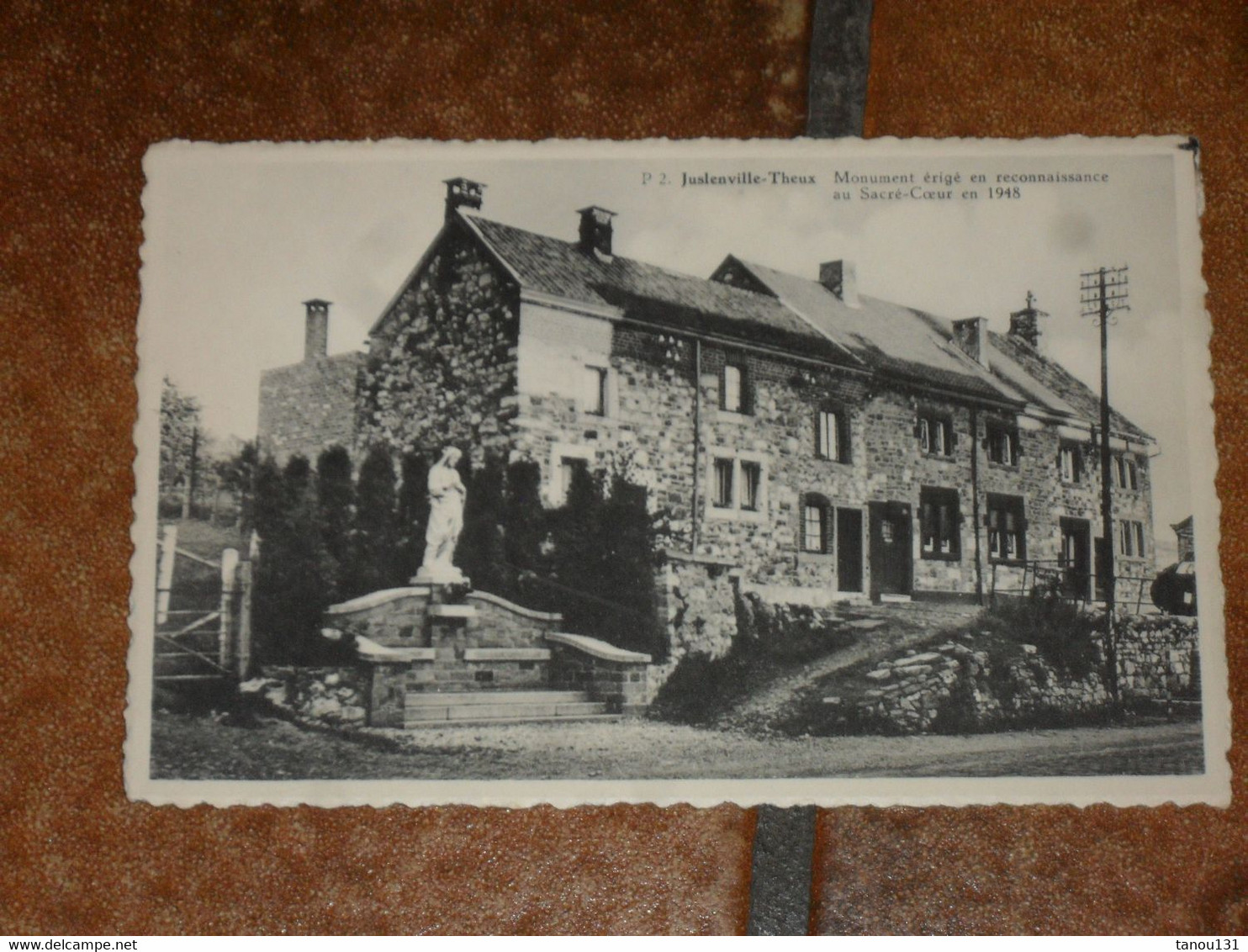 JUSLENVILLE - THEUX. P 2. MONUMENT ERIGE EN RECONNAISSANCE AU SACRE-COEUR EN 1948. - Theux