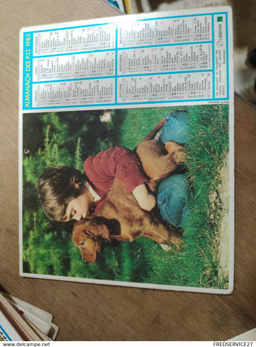 62 /  CALENDRIER 1983  ALMANACH DES P.T.T. - Groot Formaat: 1981-90