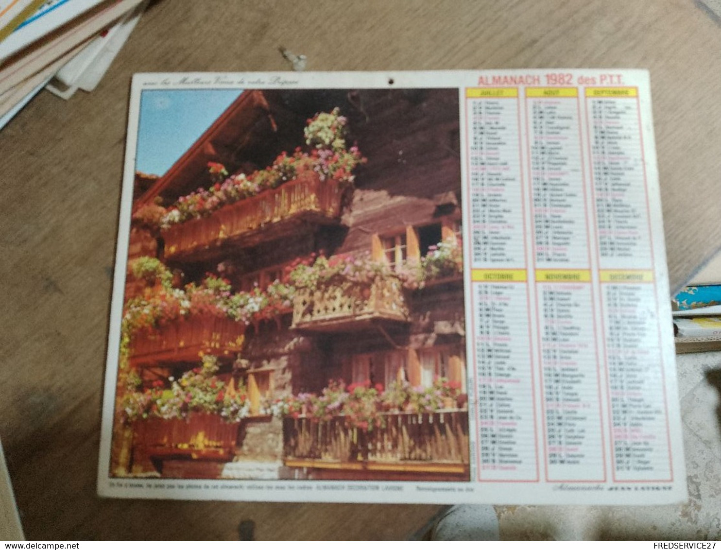 62 /  CALENDRIER 1982  ALMANACH DES P.T.T. - Big : 1981-90