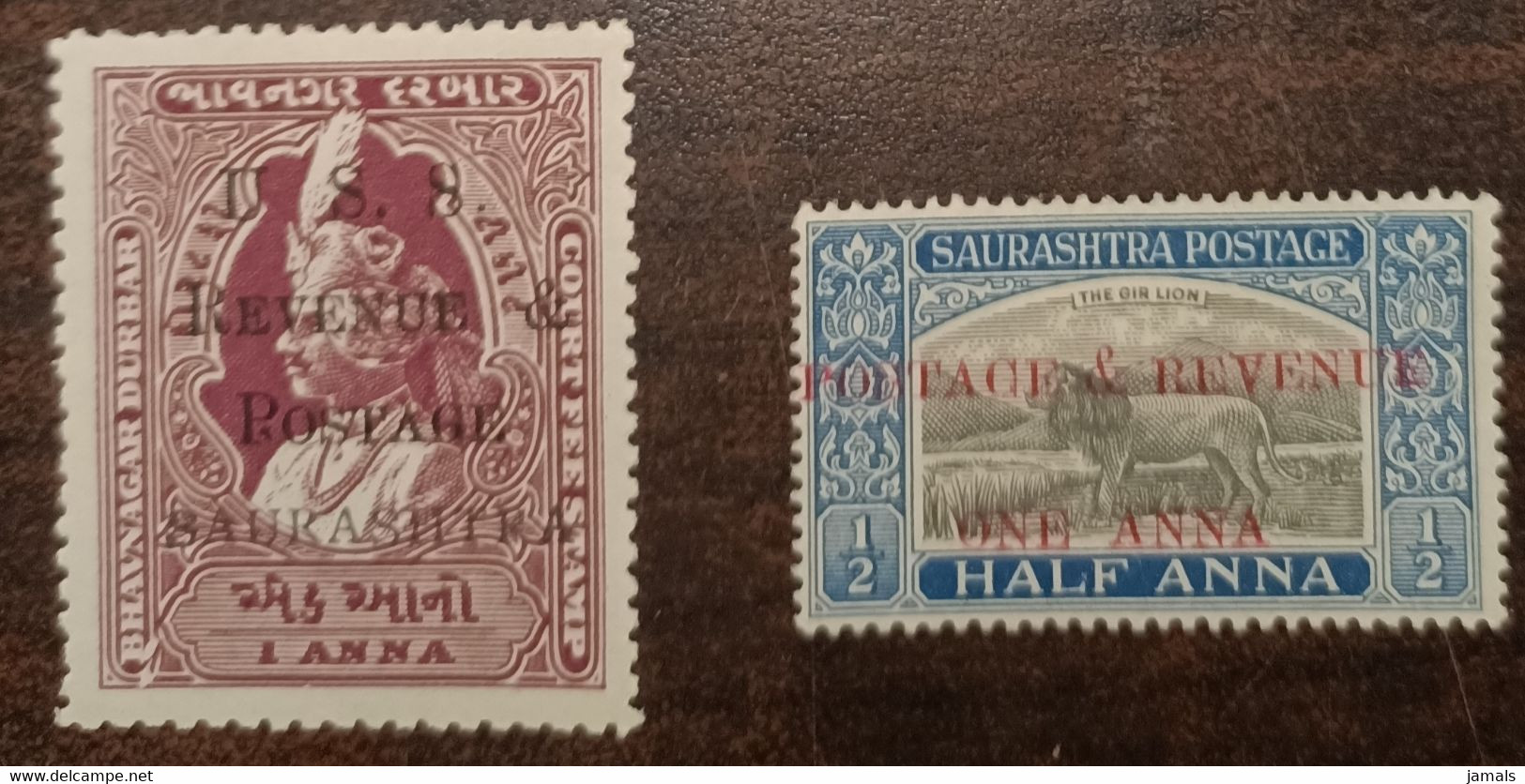 India Soruth / Saurashtra State, Postage And Revenue Overprint Mint - Soruth