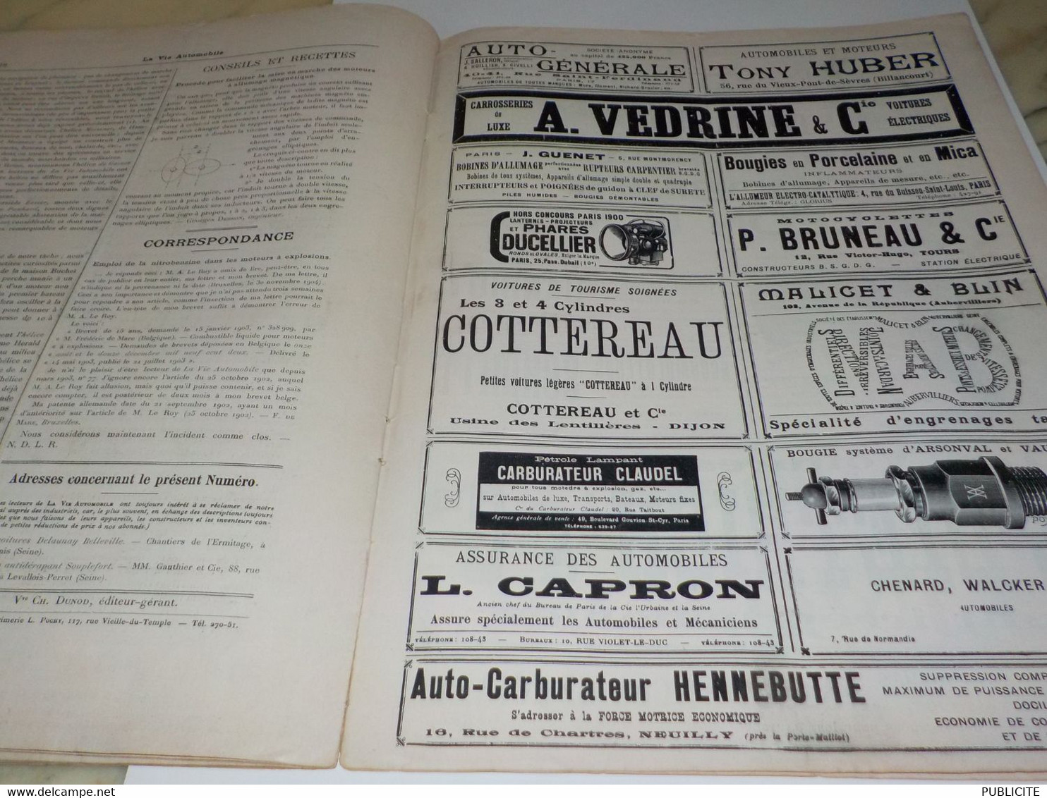 LIVRE LA VIE AUTOMOBILE 1905 - Auto's