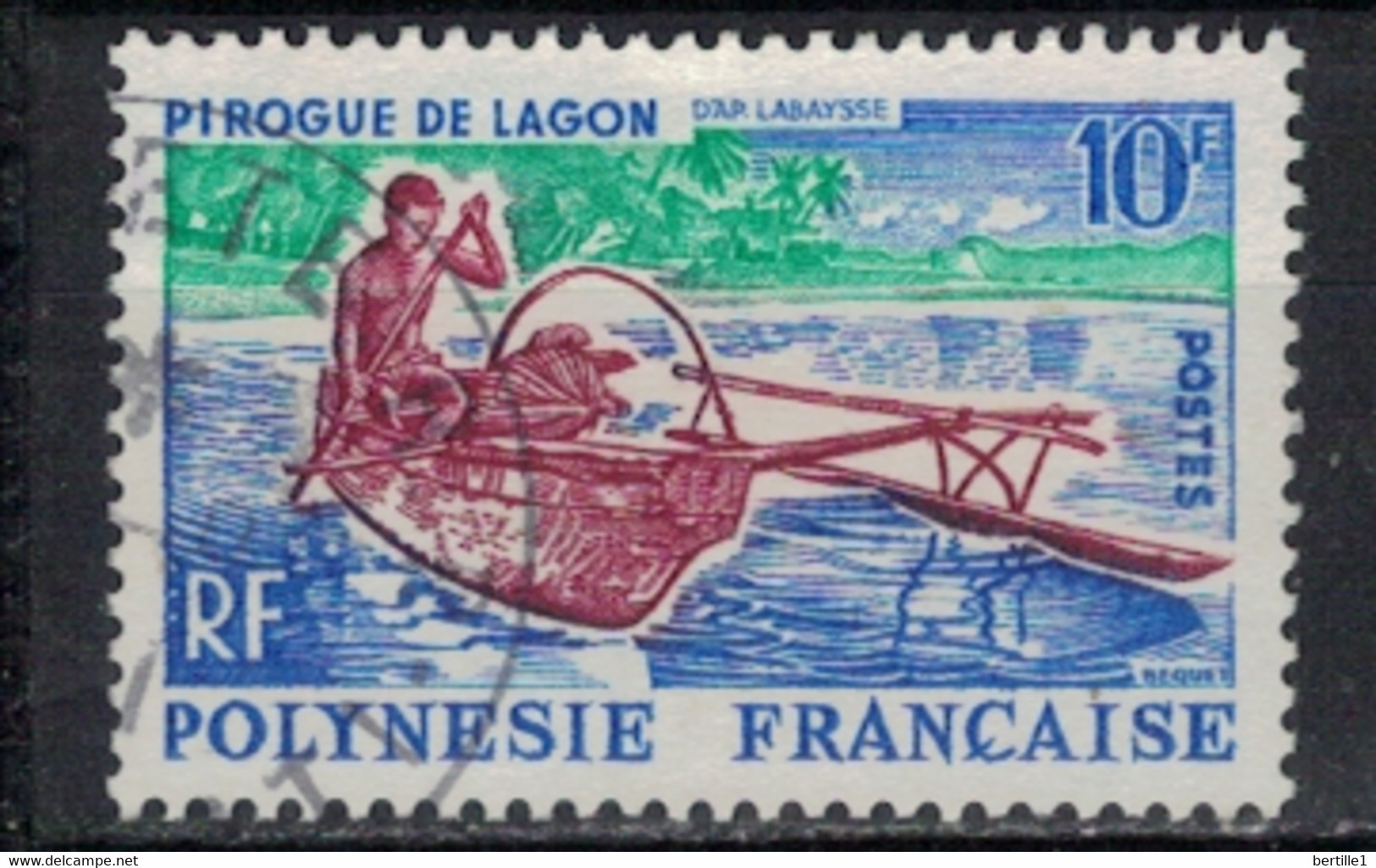 POLYNESIE            N°  YVERT  36 (2)  OBLITERE     ( OB    06/ 08 ) - Used Stamps