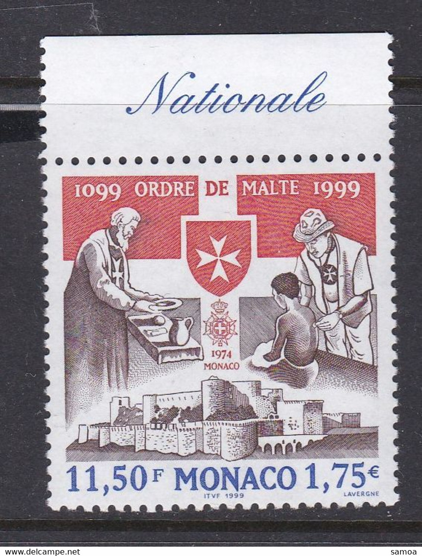 Monaco 1999 2215 ** Bdf Ordre De Malte Hospitalier Forteresse - Unused Stamps