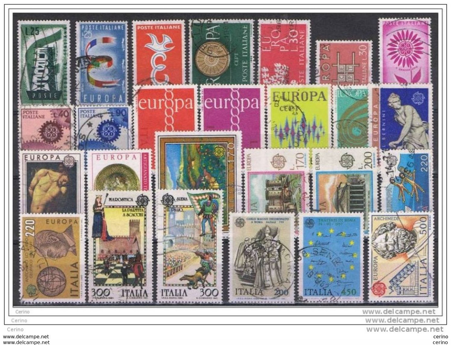 REPUBBLICA:   1956/83  TEMATICA  EUROPA  -  LOTTO  26  VALORI  US. DIVERSI - Collections