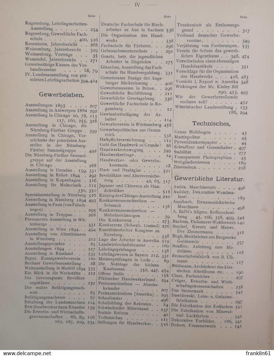 Bayerische Gewerbe-Zeitung. Sechster Jahrgang. 1893. - Autres & Non Classés