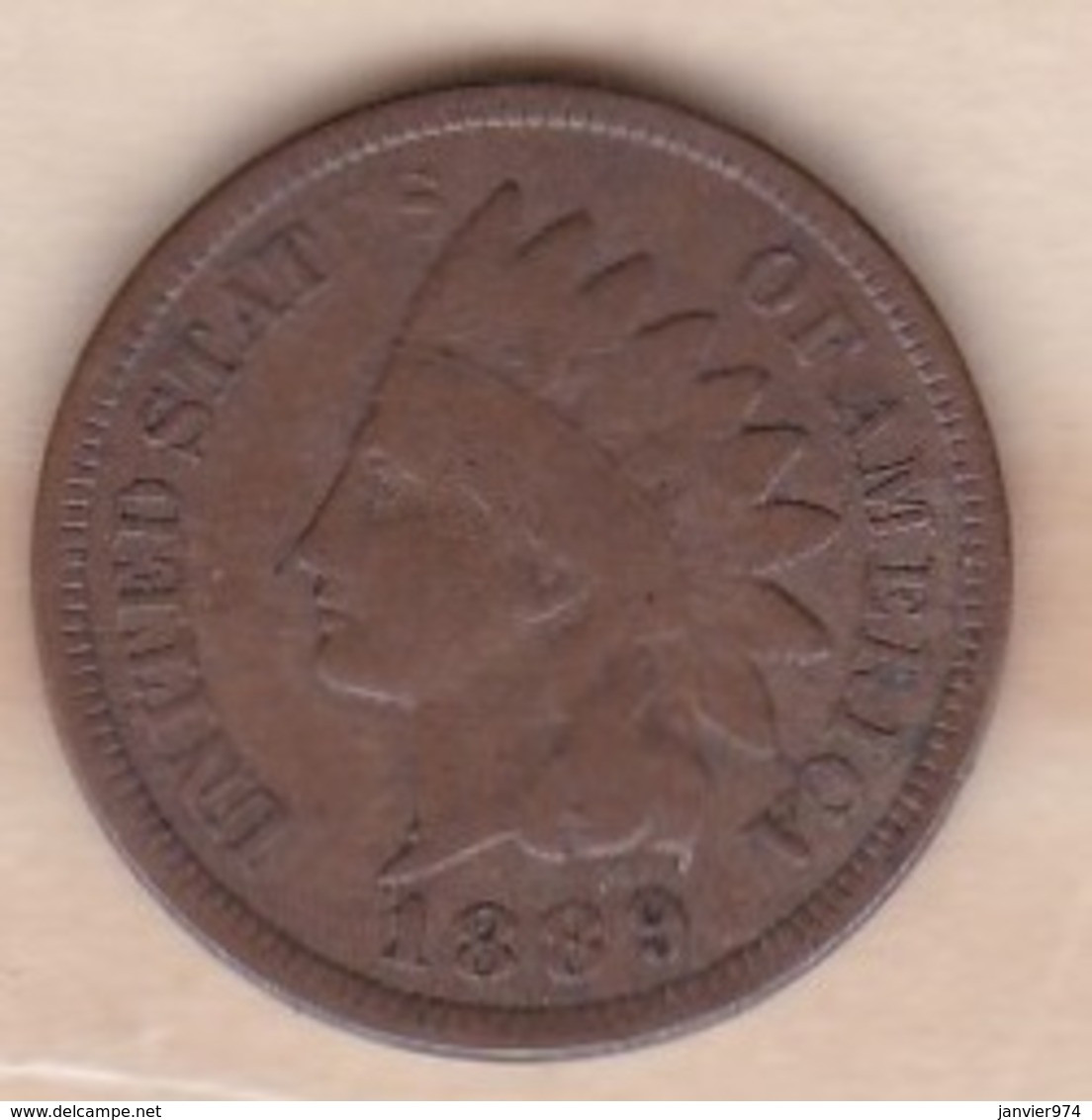 Etats-Unis . One Cent 1889 . Indian Head - 1859-1909: Indian Head