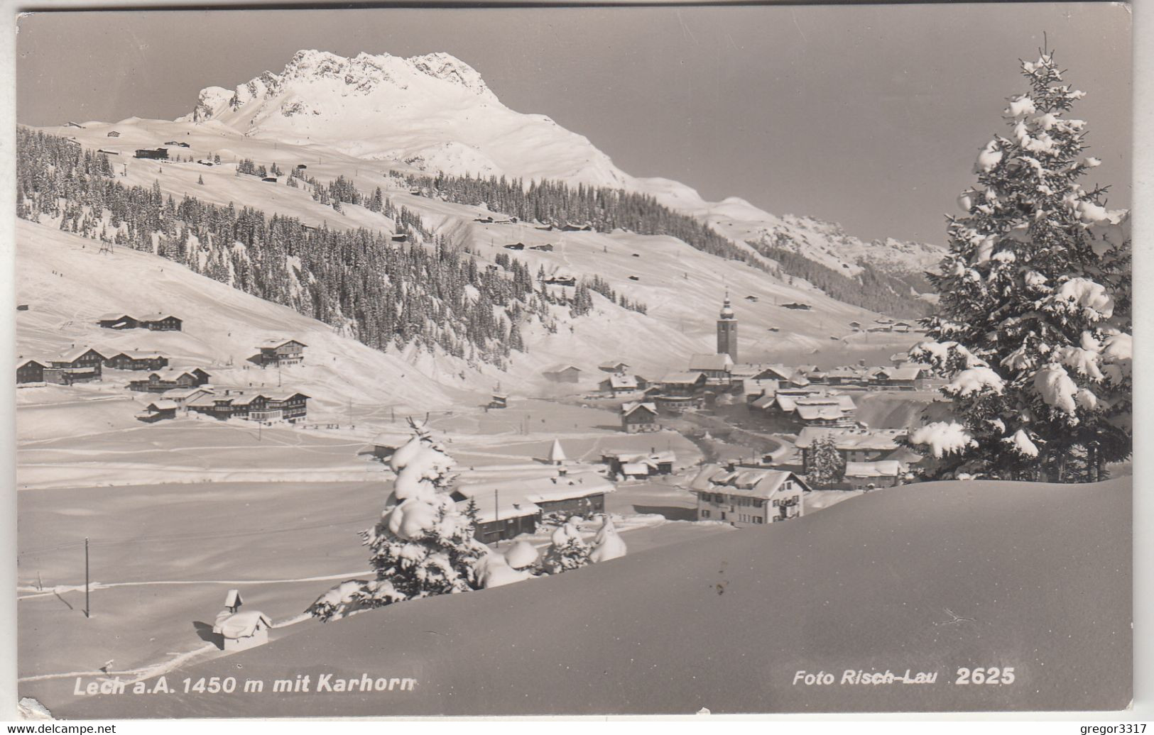 C3769) LECH A. Arlberg Mit Karhorn - Verschneite Häuser ALT 1953 - Lech