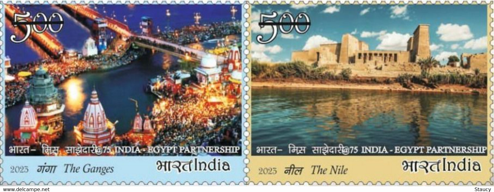 India 2023 INDIA - EGYPT JOINT ISSUE 2v SET MNH As Per Scan - Unused Stamps