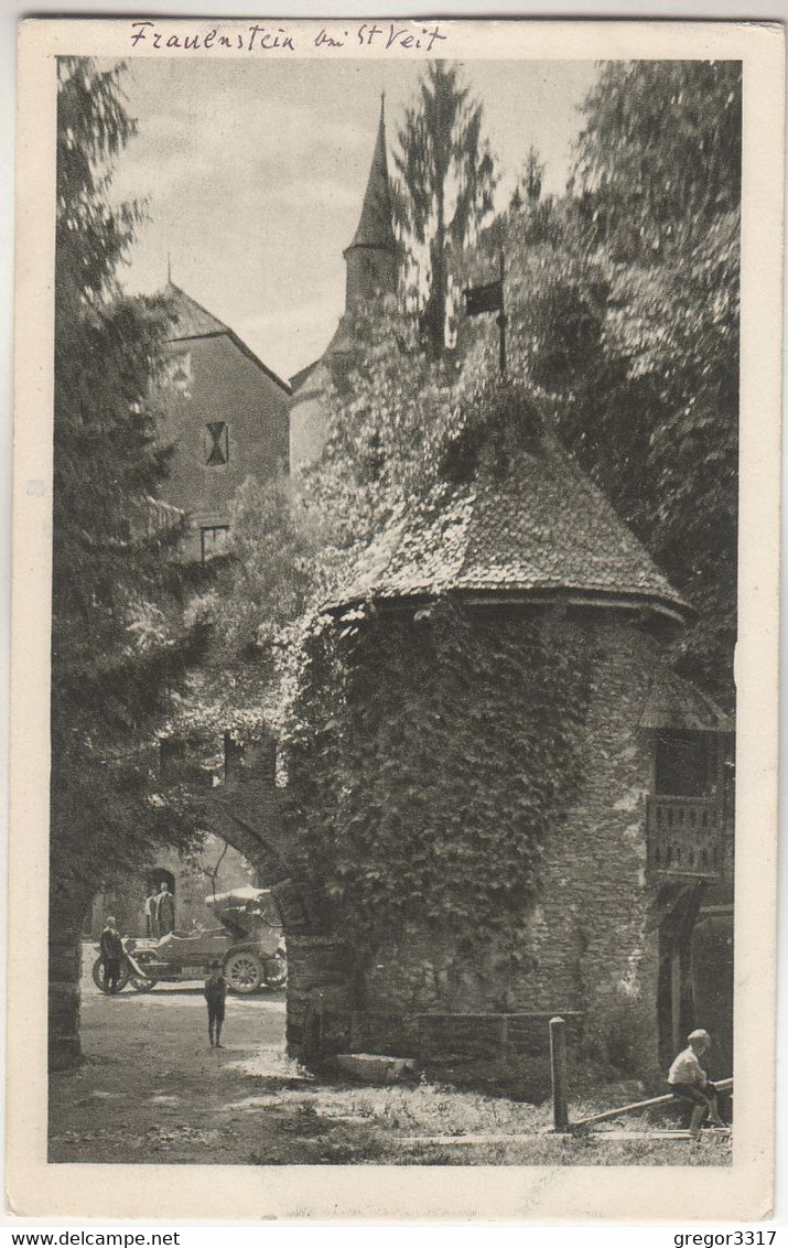 C3802) Schloss FRAUENSTEIN Bei ST. VEIT An Der GLAN - Kärnten 1915 Mit Altem AUTO U. Kindern - St. Veit An Der Glan