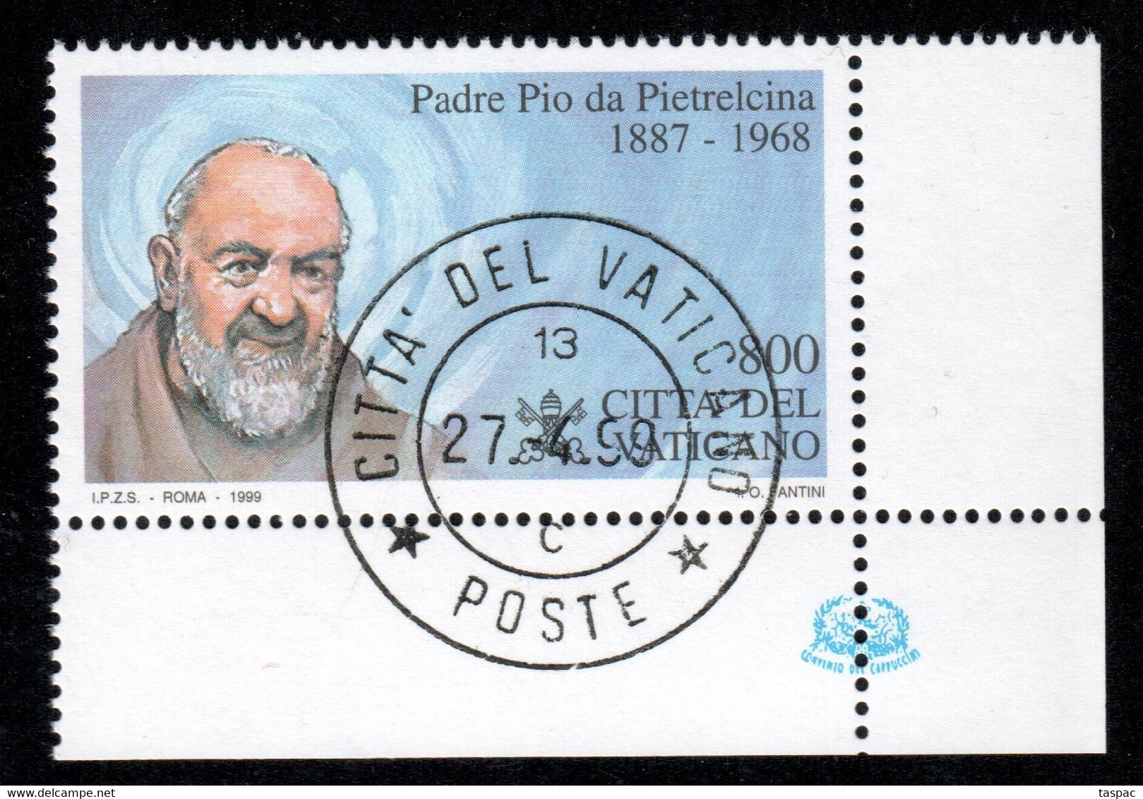 Vatican 1999 Mi# 1279 Used - Padre Pio De Pietrelcina - Usati