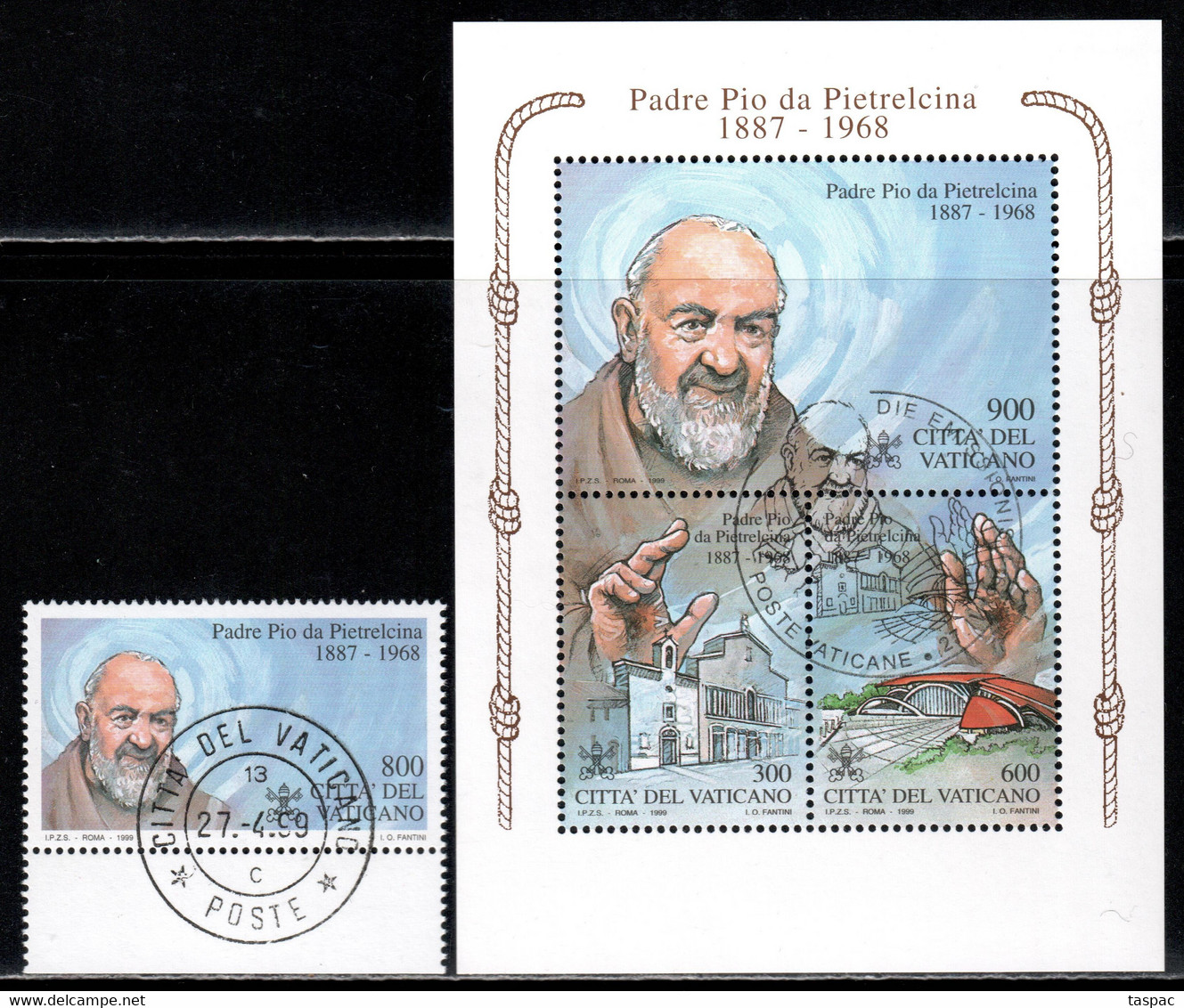 Vatican 1999 Mi# 1279, Block 19 Used - Padre Pio De Pietrelcina - Used Stamps