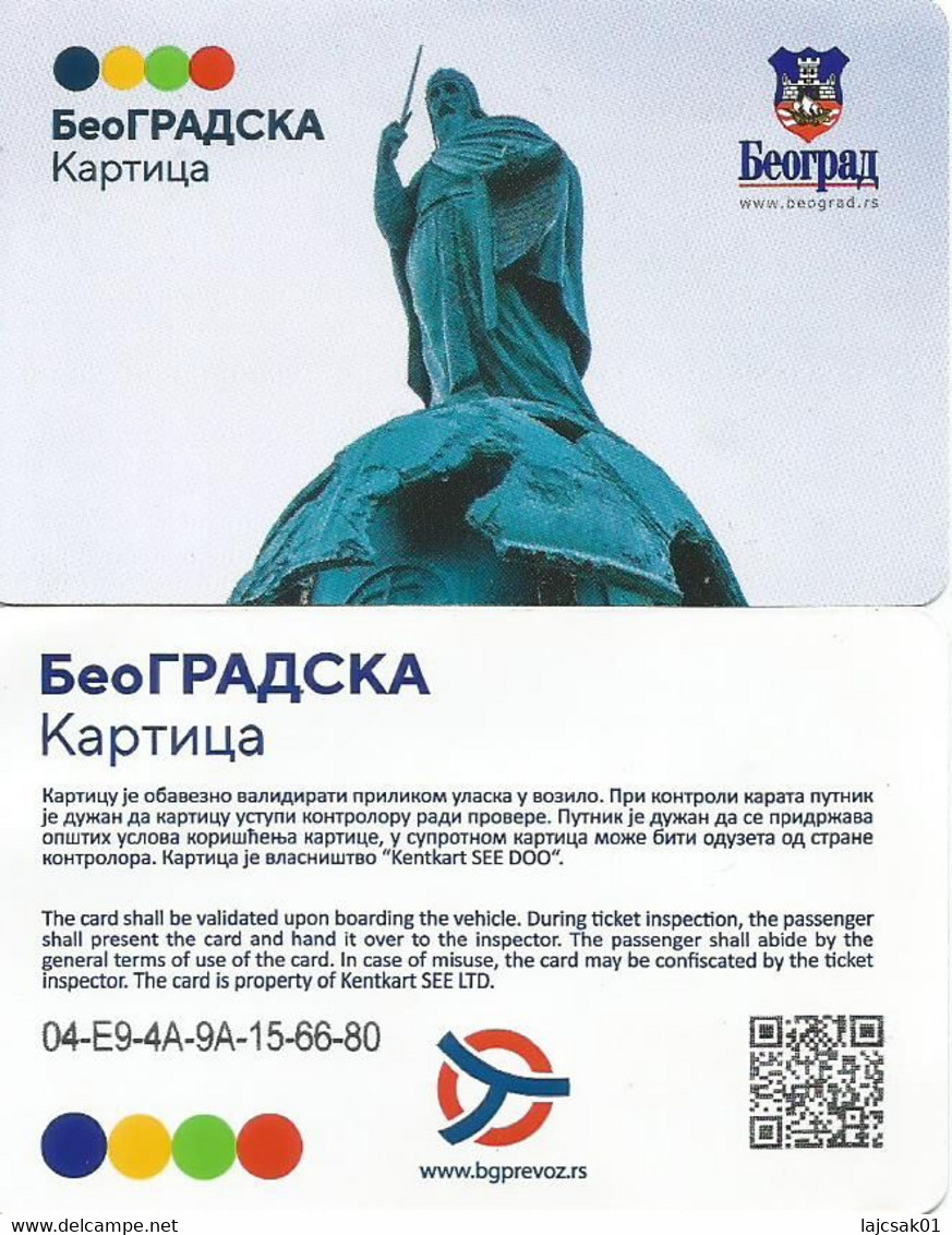 Bus And Tram Ticket Daily Belgrade Serbia 2022. - Europa