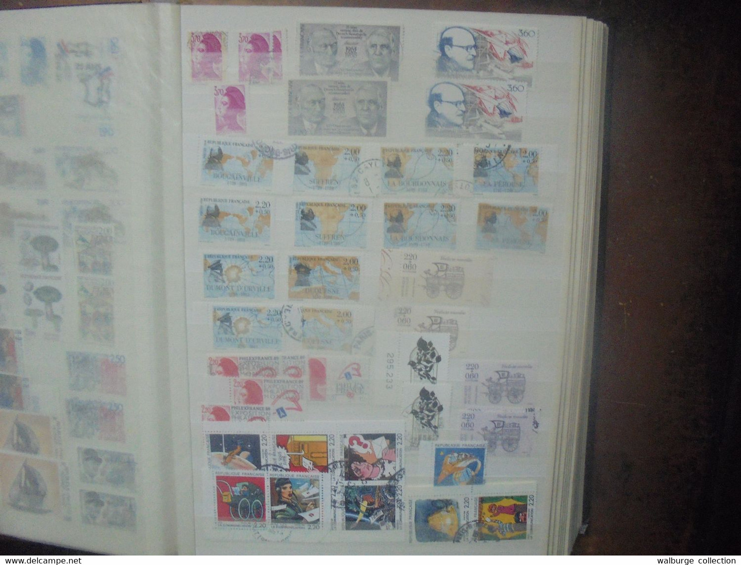 FRANCE 1985-2001 BELLE COLLECTION NEUVE et OBLITEREE dont MULTIPLES (3901) 2 KILOS