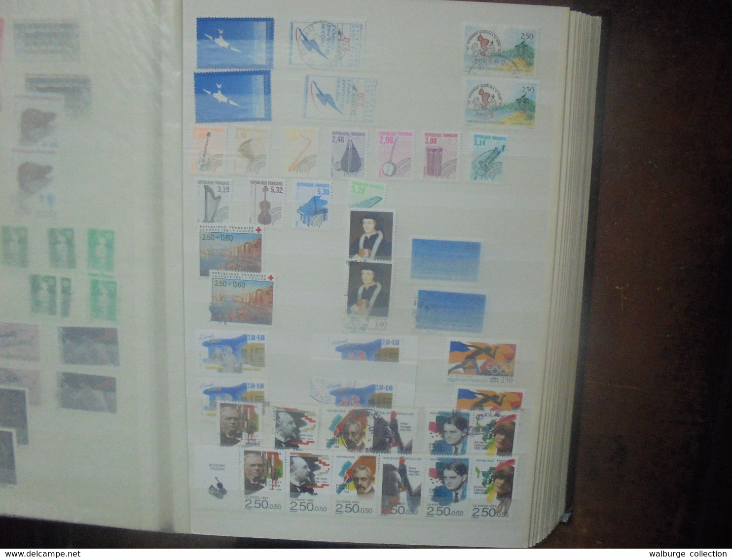 FRANCE 1985-2001 BELLE COLLECTION NEUVE et OBLITEREE dont MULTIPLES (3901) 2 KILOS