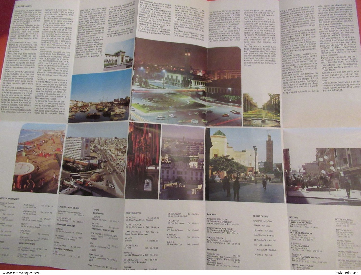 Document Ancien/MAROC/CASABLANCA/Carte De La Ville Et Présentation Illustrée/ Office  Marocain Du Tourisme/1989   PGC462 - Toeristische Brochures